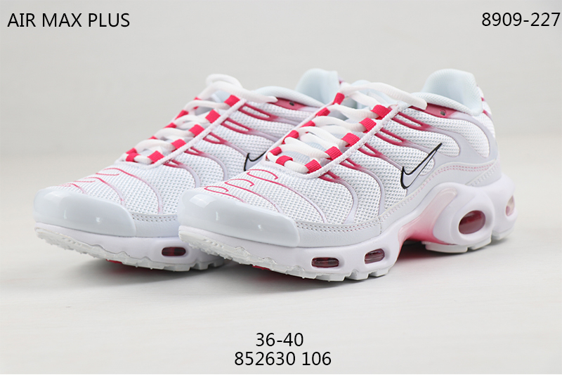 2020 Women Nike Air Max PLUS TN White Red Shoes